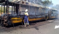 Автобус изгоря до основи в Бургас….